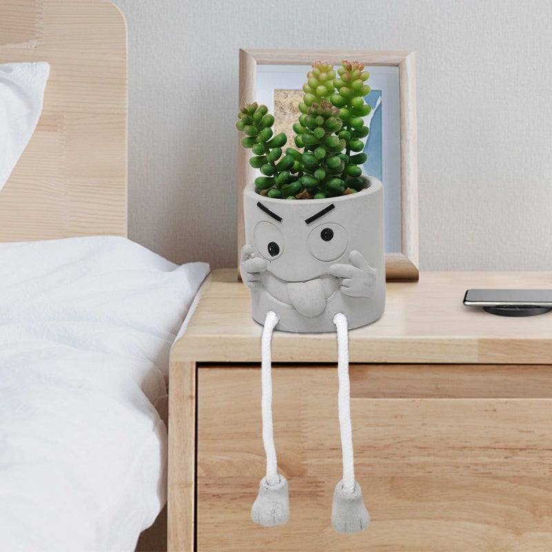SEMSOIIO 2PCS Succulent Artificial Plants  Fake Plants for Bathroom Decor  Mini Plant Home Decor  Cute Faux Plants for Women  Fake Plant Office Decor  Window Sill Decor - Image 3